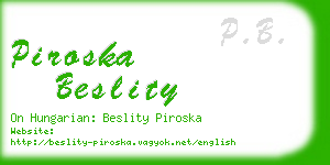 piroska beslity business card